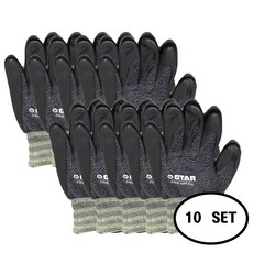 오공 스타 스마트 NBR 스마트폰 터치 가능 장갑, 10개, 블랙