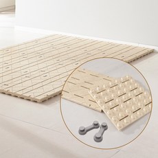 알뜨리 매트리스 받침대 저상형 침대 프레임 토퍼 깔판 패밀리침대 무헤드 받침 바닥 매트 평상형, 베이지