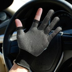 多用途露2指手套, 黑色