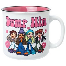 Silver Buffalo Care Bears Featuring Funshine Love-A-Lot Grumpy Bear 글리터 세라믹 캠퍼 머그 591.5ml(20온스), 20온스, Bratz Dump Him