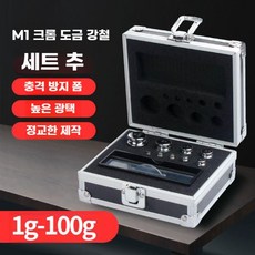 무게추 중량 세트 정밀 실험용 보정 측정 저울, 1G-100G (9개)