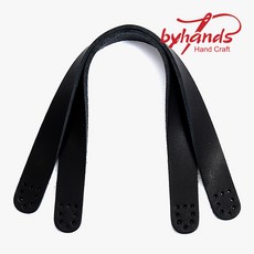 바이핸즈 내추럴 고급 통가죽 핸드 스트랩끈 미니 가방손잡이끈 20-2503, 1개, 블랙