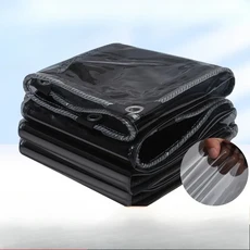 PVC방수포 정원 퍼골라 투명 야외 캠핑 텐트 레인 커버 발코니 창문 타프 가제보 천 035mm, 1.1x1.4m, 01 thickness 0.35mm