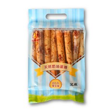 興麥 芝麻奶油蛋捲 20支入 單支包裝, 1個