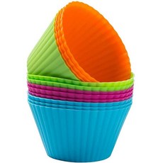 Webake 점보 실리콘 머핀 컵 8.9cm(3.5인치) 베이킹 컵 재사용 가능한 컵케이크 라이너 논스틱 대형 케이크 세트 독립형 홀더 12팩 자동 홀더 라이너_155179, Jumbo Cupcake