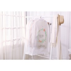 立體印花衣服收納袋 掛式防塵收納袋 衣物收納好幫手, 1個, 可愛熊(小號)