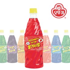 오뚜기 딸기향 슬러시 1kg 1개 시럽 원액 음료, 딸기