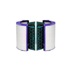 Fluidfit 空氣濾網 適用於 Dyson TP04 HP04 DP04, 1個, 紫色抗菌型(HEPA2片+活性碳2片)
