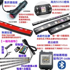 金旋光電 車用氣氛燈, ＲＦ２４鍵＋ＡＰＰ－聲控氣氛燈－７２燈