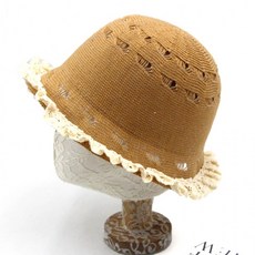 준캡 유아 아동 어린이 챙프릴포인트 벙거지형 니트 모자 봄 여름 가을 자외선차단 귀여운모자