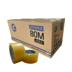궁민 opp 박스 테이프 중포장 투명 포장용 80m, 40개