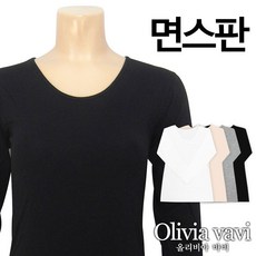 올리비아바비 심플 면스판 9부 내의상의1종(OLG9009)FREE XL