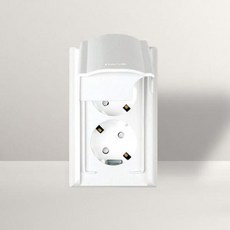 HLBATH 화이트 전기콘센트 세로형 덮개형 콘센트aja3+2pUg