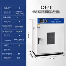 산업용 드라이오븐 실험실 건조기 챔버 조절기 온도 16L 101-0S는 아연 도금, 수직형 101-4S 아연도금, 기본 색상
