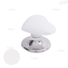 甄選好物 馬桶沖水按鈕/浴室門裝飾開關旋鈕/創意心形七彩按形/馬桶水箱輔助按鈕, 白色