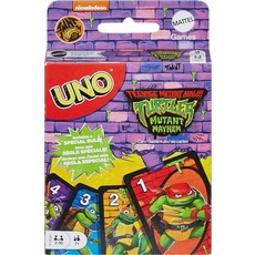 [4] Mattel Games UNO 플립 트랜스포머 카드 게임 어린이 성인 및 가족의 밤을 위한 영화 TV 프로그램 및 만화에서 영감을 받은 덱 포함, 십대 돌연변이 닌자 거북이