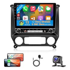 Leadfan 4+64 쉐보레 실버라도 & GMC 시에라 2014-2018용 카라디오 스테레오 업그레이드 무선 카플레이 안드로이드 오토 지원 10.1인치 터치스크린 블루투스, 10.1 Inch（4+64G）