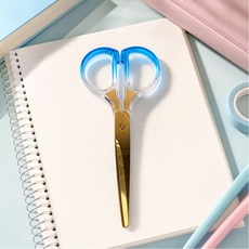 코지로움 웰컴 아크릴 가위 반투명 컬러 사무용 문구가위, 1개, 블루