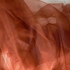 패브릭원단 오렌지 옐로우 소프트 Tulle 패브릭 웨딩 장식 커튼 천 메쉬 레이아웃 의자 뒤로 Drap, Dusty Orange, 1개