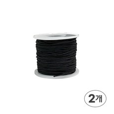 디어플레이스 탄성 고무줄 팔찌 염주 만들기, 2개, 05 블랙 50m_1.0mm