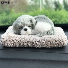 QRU 汽車內飾品擺件活性炭除異味仿真狗車上高檔裝飾品中控臺車載用品, 1個, 哈士奇(小號):如圖