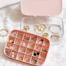 쥬얼리 보관함 정리 수납 투명 칸막이 케이스+그래Shop