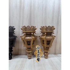 泓展工藝 木雕宮燈 模型, 1個, 淺木色(一對)