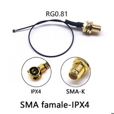 RF 무선 IPX/SMA-JJ 동축 라인 IPX4 - SMA 남성 고 0.81/RG1.13/RG178 라우터 수정, 03 30cm, [13] SMA to IPX4 RG081, 1개