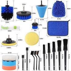 자동차 청소 브러시 휠 허브 에어컨 스펀지 걸레, 3. 22-piece set, 1개