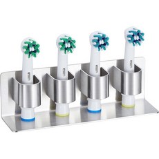 전동 칫솔 헤드 홀더 스테인리스 스틸 벽걸이 욕실용 접착 및 면도기, 전동 칫솔 헤드 홀더 스테인리스 스틸 벽걸이 욕실용 접, 1개