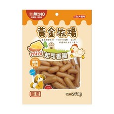 Petroyal 8DOG'S 八犬 黃金牧場 起司香腸 狗狗零食 台灣製造 全齡犬適用 240g包裝, 1個, 起司雞肉小香腸240g*1包