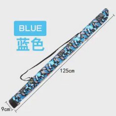 新款漁具包 魚竿包 路亞包 路亞竿包 大肚包 帶背帶斜挎包, 125CM迷彩藍色直包