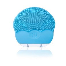 주름 개선 리프팅 얼굴 롤러 대안 실리콘 페이스 스크러버 각질 제거기 전동 마사지 도구, 1. Blue