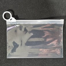 투명 슬라이드 PVC 지퍼백 수납 파우치 15x10cm, 1개, 1개입