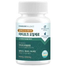 아티초크 오일제로 알파CD 애사비 바나바잎 고함량 추출물 HACCP인증 식약청인증 채움밸런스, 1개, 60정