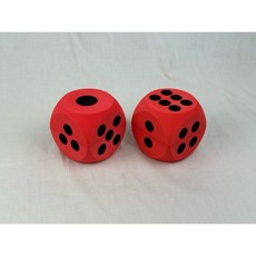 10cm圓角點數骰子組（同色2顆/組）台灣製造，圓角安全設計，點數清晰易讀，多種桌遊適用, 10cm圓角點數骰子（紅色*2）, 1個