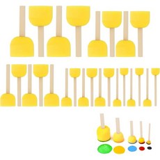 스펀지 다브 브러시 세트 폼 원형 페인팅 그래피티 DIY 수제 5가지 크기, 스펀지 다브 브러시 세트 폼 원형 페인팅 그래피티 DI