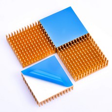 40mm 방열판 키트 40x40x11mm 3M 8810 열전도성 접착테이프 쿨러 냉각 3D프린터 스테퍼모터 TEC1-12706 펠티어 LED Goldentone, 1개, 단일, 단일