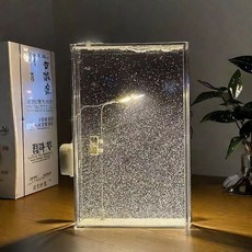 눈 내리는 밤 스노우볼 DIY 만들기 재료세트 선물 책갈피 액자 조명, A.소형야간조명(15.5x7.5x2.5cm)