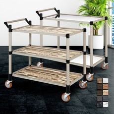 일반형 2단 3단 특대 무빙카트 스텐트롤리 음식이동 식당웨건 웨곤, 일반형 오레건월넛 3단 특대, 1개