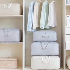 리빙밸류 옥스포드 이불정리함 가방 보관함 특대형 패딩 옷 패브릭 의류 이불수납함 리빙박스, 베이지_중형, 중형, 1개