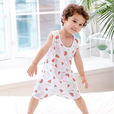 사계절 유용한 수박 수면나시 유아 아동 주니어 실내복 내의 수면조끼