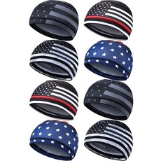 Geyoga 8피스 쿨링 스컬 캡 땀 흡수 캡 헬멧 라이너 러닝 비니 헤드 랩 사이클링 반다나 남성 여성용(클래식 스타일) 멀티컬러