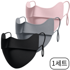 IFNA 숨쉬기편한 자외선차단 마스크 3개세트 귀안아픈 끈조절형