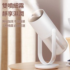 靜音雙噴細霧加濕器 旋轉可調節 無線便攜 450mL大容量