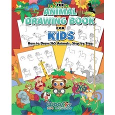 The Animal Drawing Book for Kids: How to Draw 365 Animals Step by Step Paperback, Dragonfruit, English, 9781642506396