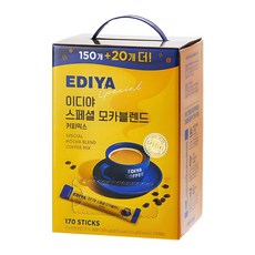 EDIYA COFFEE 特調摩卡咖啡沖泡粉, 11.5g, 170條, 1盒