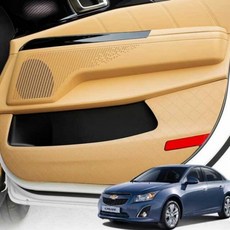 크루즈 도어커버 가죽 기스방지몰딩, 상세페이지 참조, 색상_블랙