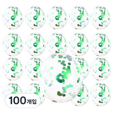 윰스 샤인스팽글 파티풍선, 그린, 100개