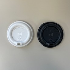 종이컵 뚜껑 8온스 10온스 12온스 13온스 16온스 검정 투명 100P 테이크아웃 커피용, 8온스 블랙 신형개폐 100p